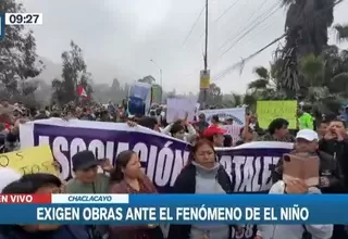 Lurigancho-Chosica: Protestan por obras de limpieza y descolmatación frente a posible Fenómeno El Niño