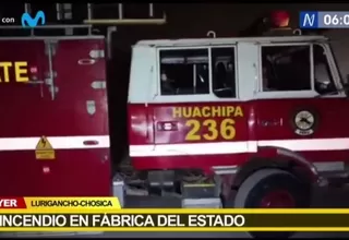 Dos militares desaparecidos tras incendio en fábrica del Estado ubicada en Lurigancho-Chosica