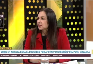Marisol Espinoza: “Acción de amparo es un tema personal, independiente de APP”