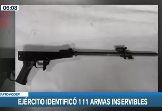 Ejército identificó más de 110 armas inservibles