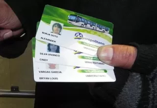 Metropolitano: incautan más de 300 tarjetas por suplantación de identidad