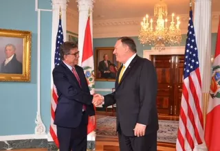 Canciller Meza-Cuadra se reunió con el secretario de Estado de EE.UU., Mike Pompeo