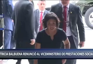 Patricia Balbuena renunció al viceministerio de Prestaciones Sociales del Midis