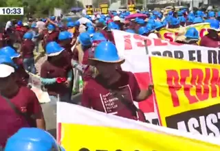Mineros artesanales marchan exigiendo que se respete plazo para formalizarse