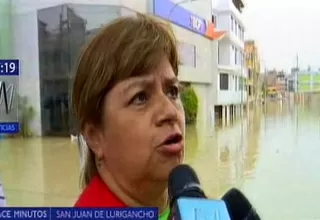 Minsa: Tomás pide a vecinos de SJL que abandonen las zonas afectadas por aniego