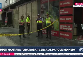 Miraflores: Delincuentes rompieron mampara para robar local comercial