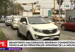 La Molina: presencia de semáforos malogrados causa gran congestión vehicular