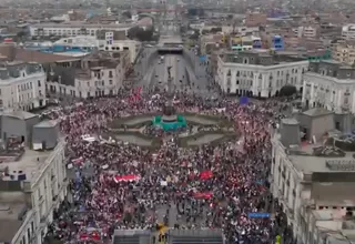Movilizaciones en Lima: Manifestantes se desplazan por calles del Centro Histórico