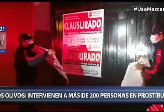 Intervienen a más de 200 personas en un prostíbulo en Los Olivos