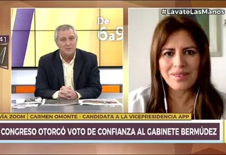 Carmen Omonte: "Esperaría que el Ejecutivo no acuda ante el Tribunal Constitucional"