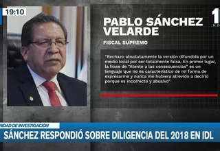 Pablo Sánchez respondió sobre la diligencia realizada en local de IDL