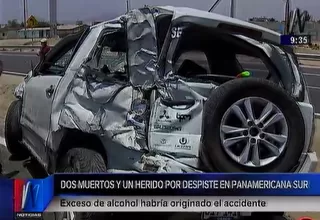 Panamericana Sur: dos muertos y un herido dejó despiste de camioneta