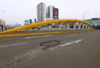 Pista de puente entre Surquillo y Miraflores presenta fallas en solo 6 meses