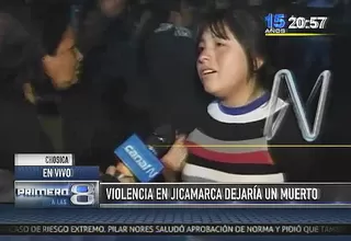 Pobladores de Jicamarca denunciaron que una persona murió baleada tras enfrentamientos
