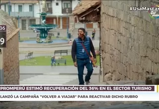 Promperú estimó una recuperación del 36 % en el sector turismo