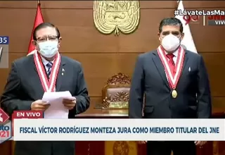 Fiscal Víctor Rodríguez Monteza juró como miembro titular del pleno del JNE