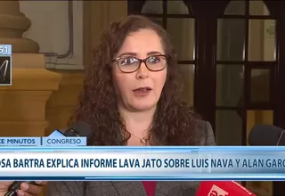Rosa Bartra afirma que se quiere “reducir el peso” del informe de la comisión Lava Jato