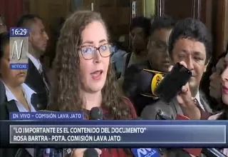Rosa Bartra: En la Comisión Lava Jato jamás hemos filtrado nada