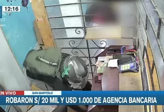 San Bartolo: Cámaras de seguridad captaron asalto a agencia Western Union