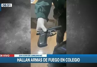 San Juan de Lurigancho: Escolares llevaron en sus mochilas dos armas de fuego al colegio