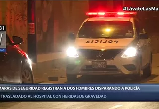 San Martín de Porres: Cámaras de seguridad captaron a dos hombres disparando a policía