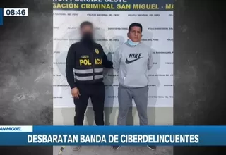San Miguel: Desbaratan banda de ciberdelincuentes 