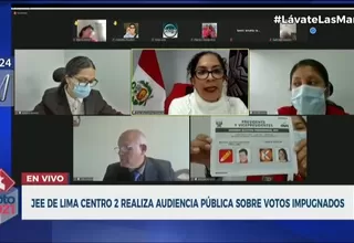Segunda Vuelta: JEE Lima Centro 2 realiza audiencia pública sobre votos impugnados