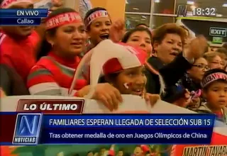 Selección Sub 15 arribó a Lima en multitudinario recibimiento