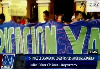 Shipibos protestan frente a la Municipalidad de Lima 