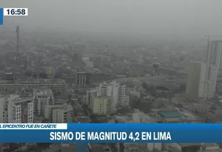 Sismo de magnitud 4,2 en Lima