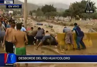 SJL: nuevo desborde del río Huaycoloro genera alarma