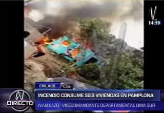 SJM: incendio consumió varias viviendas en Pamplona Alta