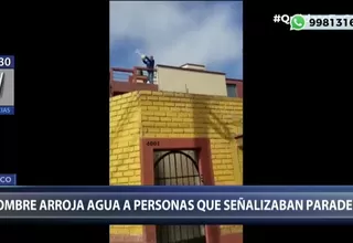 Surco: Hombre arrojó agua a trabajadores que señalizaban paradero