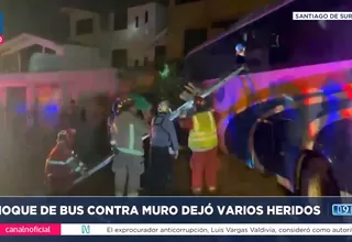 Surco: Pasajeros heridos tras violento choque de bus contra casa