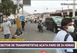 Sector de transportistas acata paro de 24 horas en protesta por incumplimientos de la ATU