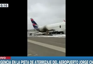 [VIDEO] Jorge Chávez: Así quedó la aeronave tras impacto contra vehículo en pista de despegue