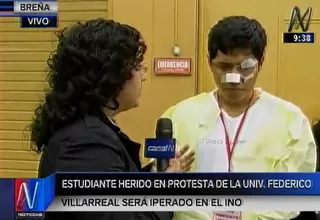 Estudiante de la Villarreal fue herido durante enfrentamiento con la Policía