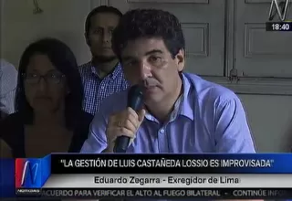 Zegarra: La obra del túnel Santa Rosa no le pertenece a Castañeda