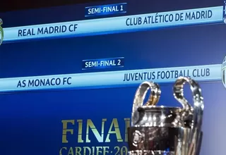 Champions League: Real Madrid-Atlético y Mónaco-Juventus en semifinales