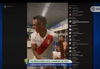 Así festejó la selección peruana en el vestuario tras vencer a Chile
