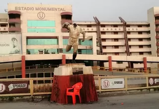 Universitario: ¿Cómo amaneció el Estadio Monumental tras el ataque a la estatua de Lolo?