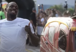 Usain Bolt venció a una mototaxi en un reto en Miraflores