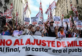 Argentina: Miles se manifiestan contra las medidas económicas de Javier Milei