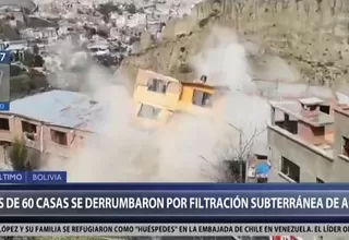 Bolivia: deslizamiento de tierra provocó el derrumbe de más de 60 casas
