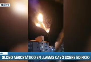 Brasil: Globo aerostático cayó en llamas sobre un edificio residencial