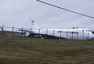 Canadá: avión se salió de la pista de aterrizaje y dejó a 4 tripulantes heridos