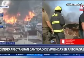 Chile: Incendio afecta gran cantidad de viviendas en Antofagasta