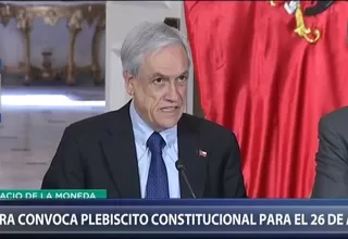 Chile: Sebastián Piñera convocó plebiscito para decidir si se cambia la Constitución