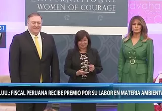 Melania Trump dio premio a fiscal peruana por su labor en defensa ambiental