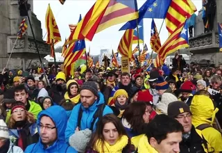 Miles de independentistas catalanes marchan en Bruselas